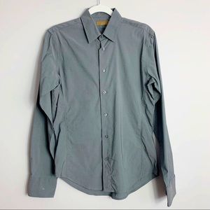 Zara Man M Long Sleeve Button Down Gray Shirt